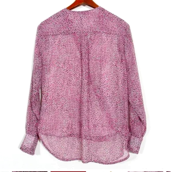 DKNY Printed Faux-Wrap Top Size XL - Picture 6 of 6